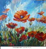 Lost in Poppy Land-1, Oil on Canvas